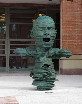 Marc Didou: Eco, 2004, bronze casting, in its current location; photo / courtesy the author